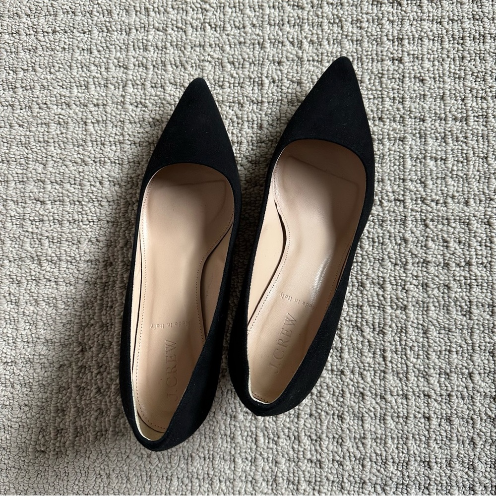 J. Crew Black Suede Pumps
